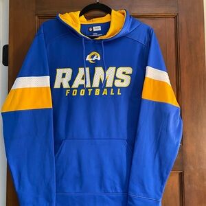Team Apparel Blue and Yellow LA Rams Football hoodie Jacket